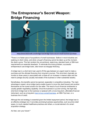 Bridge Loan: Close Your Business Acquisition Fast!
