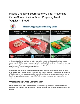 Plastic Chopping Board Safety Guide: Preventing Cross-Contamination
