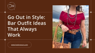 Go Out in Style Bar Outfit Ideas That Always Work