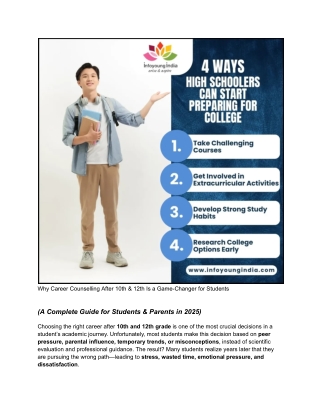 Why Career Counselling After 10th & 12th Is a Game-Changer for Students