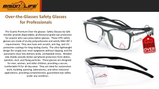 Over the Glasses Safety Glasses for Professionals