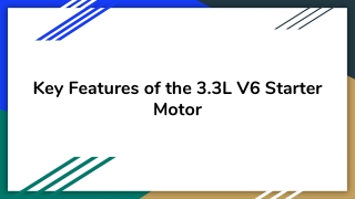 OEM starter Chrysler Town & Country 3 3