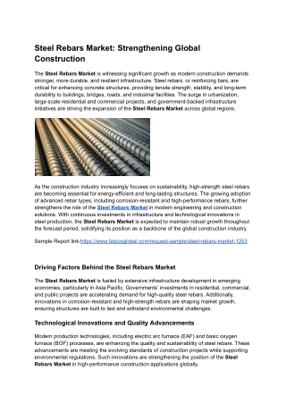 Steel Rebars Market