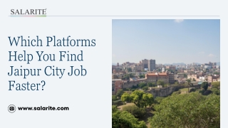 Which Platforms Help You Find Jaipur City Job Faster