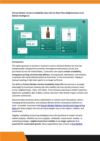 Extract Minibar Alcohol Availability Data USA for Real-Time Neighborhood-Level Market Intelligence