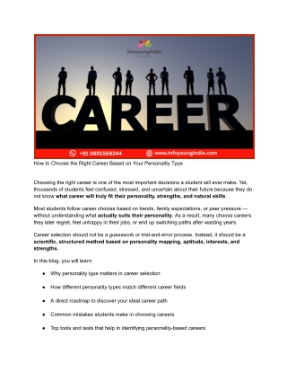 How to Choose the Right Career Based on Your Personality Type