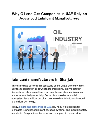 23-12 Why Oil and Gas Companies in UAE Rely on Advanced Lubricant Manufacturers - Google Docs