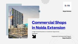Commercial Shops in Noida Extension by Saya Homes