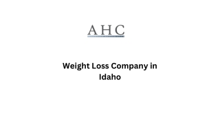 Weight Loss Company in Idaho