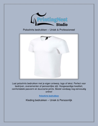 Poloshirts bedrukken – Uniek & Professioneel