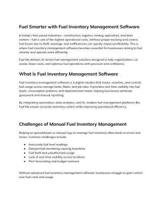 Fuel Smarter with Fuel Inventory Management Software