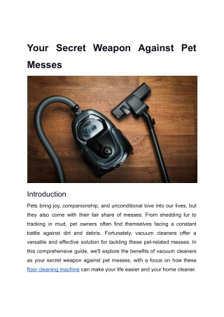 Wet and Dry Vacuum Cleaners_ Your Secret Weapon Against Pet Messes