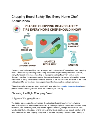 Chopping Board Safety Tips Every Home Chef Should Know