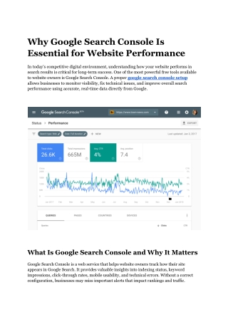 Google search console setup