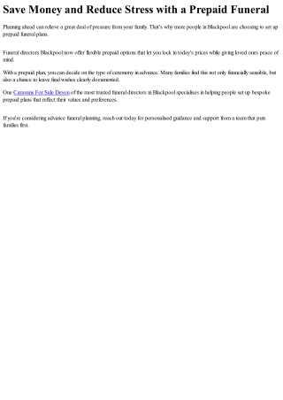 Eco-Friendly Funeral Services in Blackpool