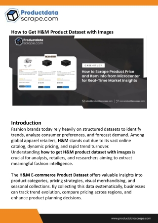 How to Get H&M Product Dataset with Images for Fashion Trend Analysis and Market Research