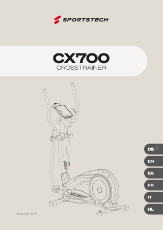 Sportstech CX700 Crosstrainer – LED, 24 Widerstände & Apps