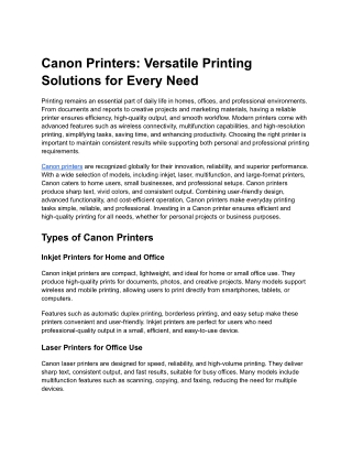 Canon Printers
