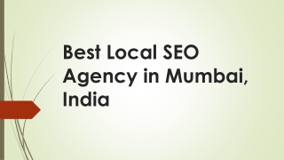 Best Local SEO Agency in Mumbai, India