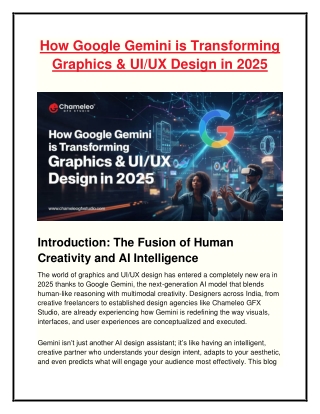 How Google Gemini is Transforming Graphics & UI_UX Design in 2025