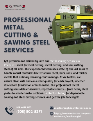 Professional Metal Cutting & Sawing Steel Services