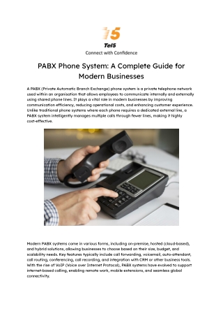 PABX Phone System_ A Complete Guide for Modern Businesses