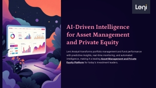 AI-Driven Intelligence for Asset Management and Private Equity