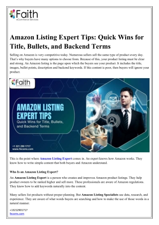 Amazon Listing Expert Tips for Better Product Ranking and Sales