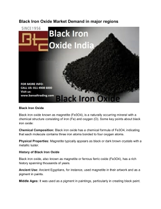 Black Iron Oxide India