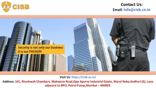 Security Agency in Mumbai | CISB