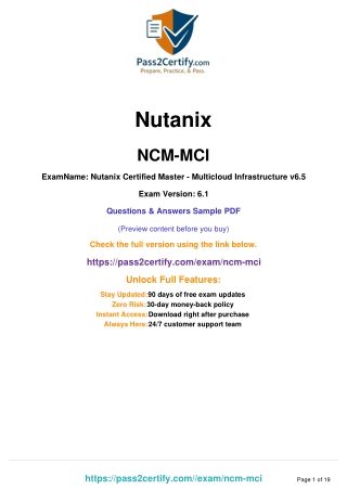 NCM-MCI Certification Exam Guide