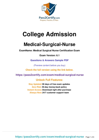 Medical-Surgical Nurse Exam Guide