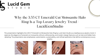 Why the 3.55 CT Emerald Cut Moissanite Halo Ring Is a Top Luxury Jewelry Trend  LucidGemStudio