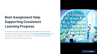 Best Assignment Help Supporting Consistent Learning Progress