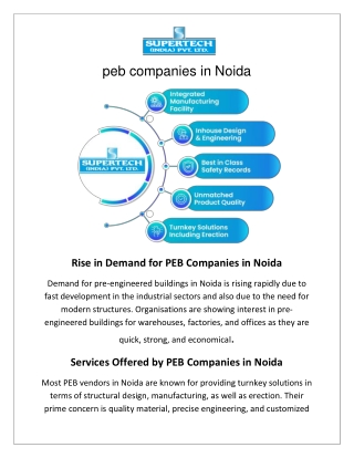 PEB Companies in Noida for Modern Steel Buildings