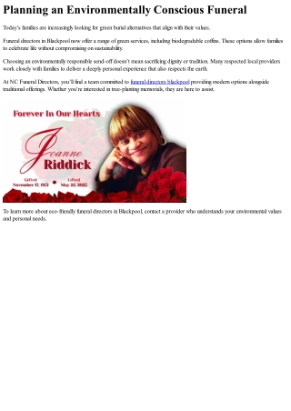 Peace of Mind with Prepaid Funeral Services