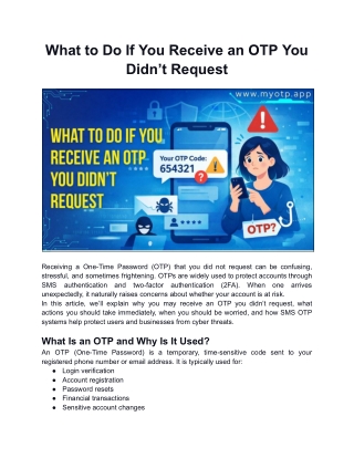 What to Do If You Receive an OTP You Didn’t Request