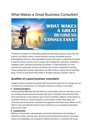 The Secrets Behind Successful Business Consultants