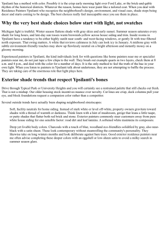 House Painters Ypsilanti: Color Trends Shaping Local Residences