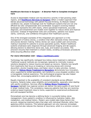 Healthcare Services in Gurgaon – A Smarter Path to Complete Urological Care