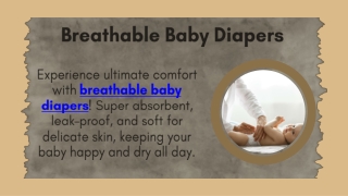 Breathable Baby Diapers