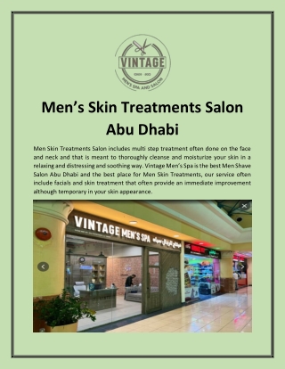 Mens-Skin -Treatments-Salon Abu-Dhabi