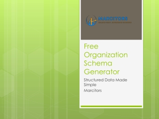 Free Organization Schema Generator Tool | Marcitors