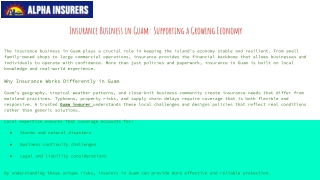 Insurance Business in Guam: Comprehensive Business Protection Guide