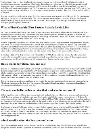 Auto Glass Shop near 27429: Fleet and Commercial Services