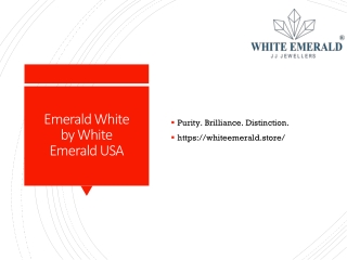 Elegant Emerald White Jewelry in the USA | White Emerald