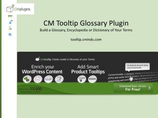 CM Tooltip Glossary Plugin