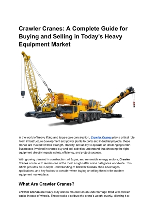 Crawler Cranes