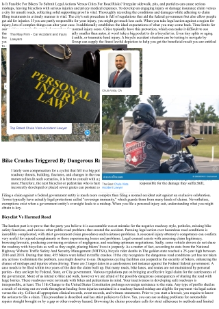 Suing A City For Injury: Recognize Your Legal Rights And Actions