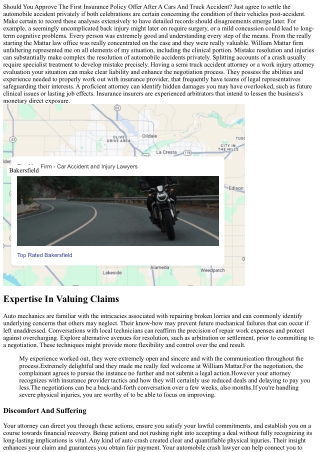 Need To I Take The Very First Deal Of A Cars And Truck Crash Settlement Injury &